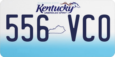 KY license plate 556VCO