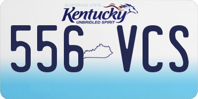 KY license plate 556VCS