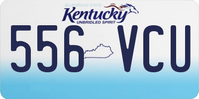 KY license plate 556VCU