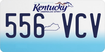 KY license plate 556VCV