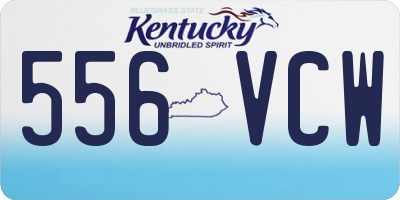 KY license plate 556VCW