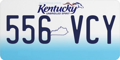 KY license plate 556VCY