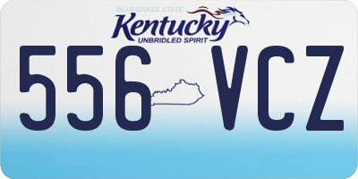 KY license plate 556VCZ