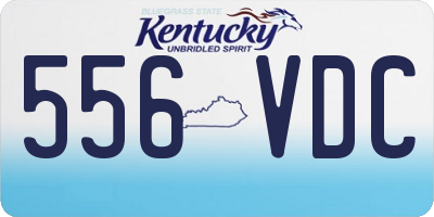 KY license plate 556VDC