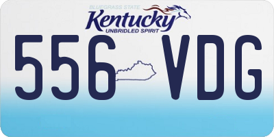 KY license plate 556VDG