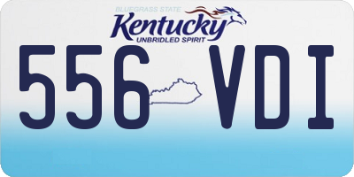 KY license plate 556VDI