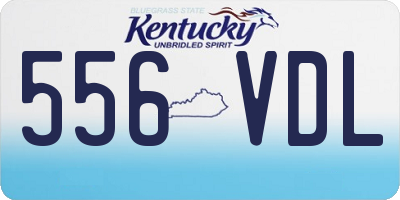 KY license plate 556VDL