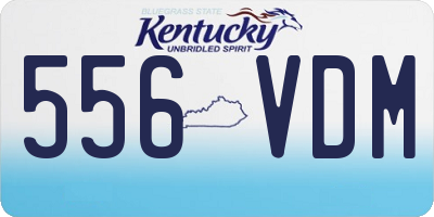 KY license plate 556VDM