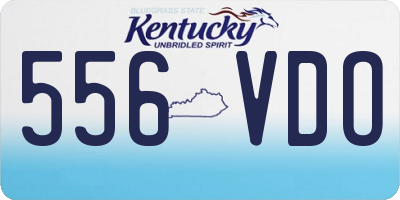 KY license plate 556VDO