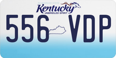 KY license plate 556VDP