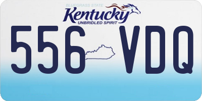 KY license plate 556VDQ