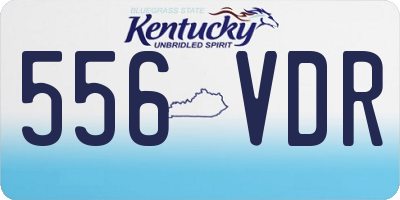 KY license plate 556VDR