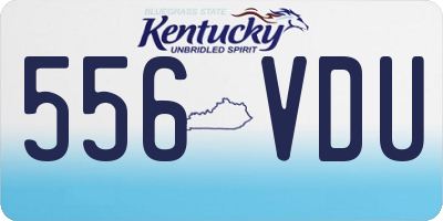 KY license plate 556VDU