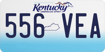 KY license plate 556VEA