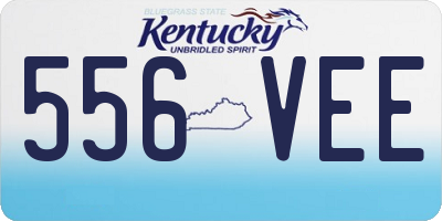 KY license plate 556VEE