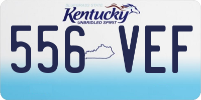 KY license plate 556VEF