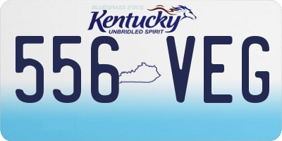KY license plate 556VEG