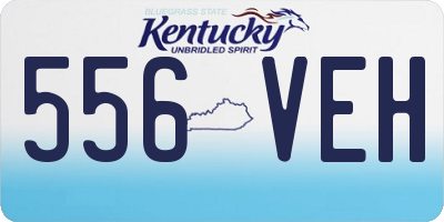 KY license plate 556VEH