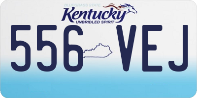 KY license plate 556VEJ