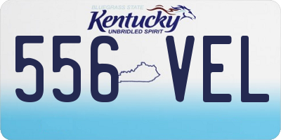 KY license plate 556VEL