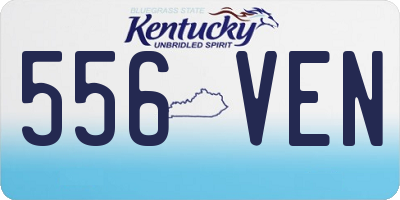 KY license plate 556VEN