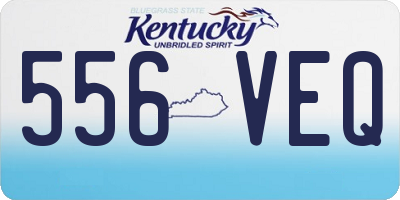 KY license plate 556VEQ