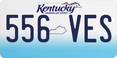 KY license plate 556VES