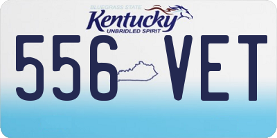 KY license plate 556VET