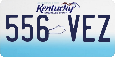 KY license plate 556VEZ