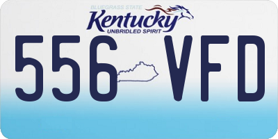 KY license plate 556VFD