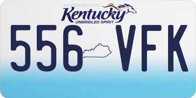 KY license plate 556VFK