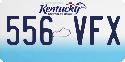 KY license plate 556VFX