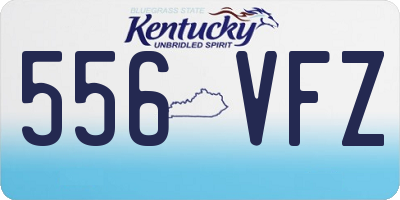 KY license plate 556VFZ