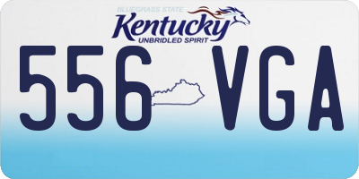 KY license plate 556VGA