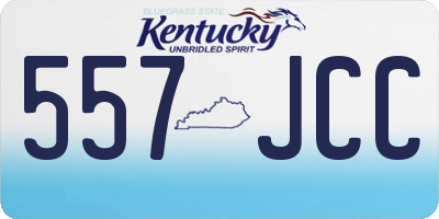 KY license plate 557JCC