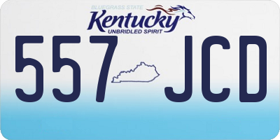 KY license plate 557JCD