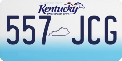 KY license plate 557JCG