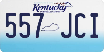 KY license plate 557JCI