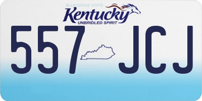 KY license plate 557JCJ