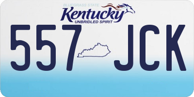 KY license plate 557JCK