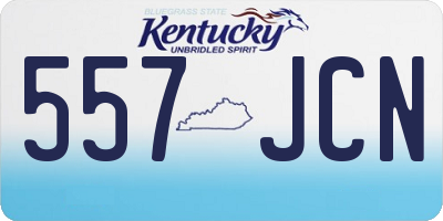 KY license plate 557JCN