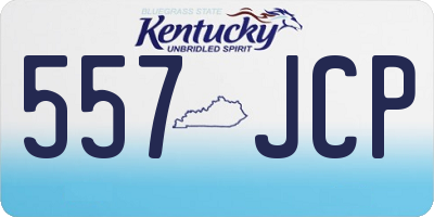 KY license plate 557JCP