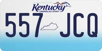 KY license plate 557JCQ