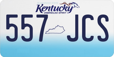 KY license plate 557JCS