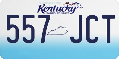 KY license plate 557JCT