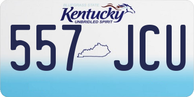 KY license plate 557JCU