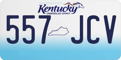 KY license plate 557JCV
