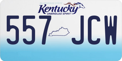 KY license plate 557JCW