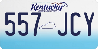 KY license plate 557JCY