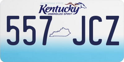 KY license plate 557JCZ